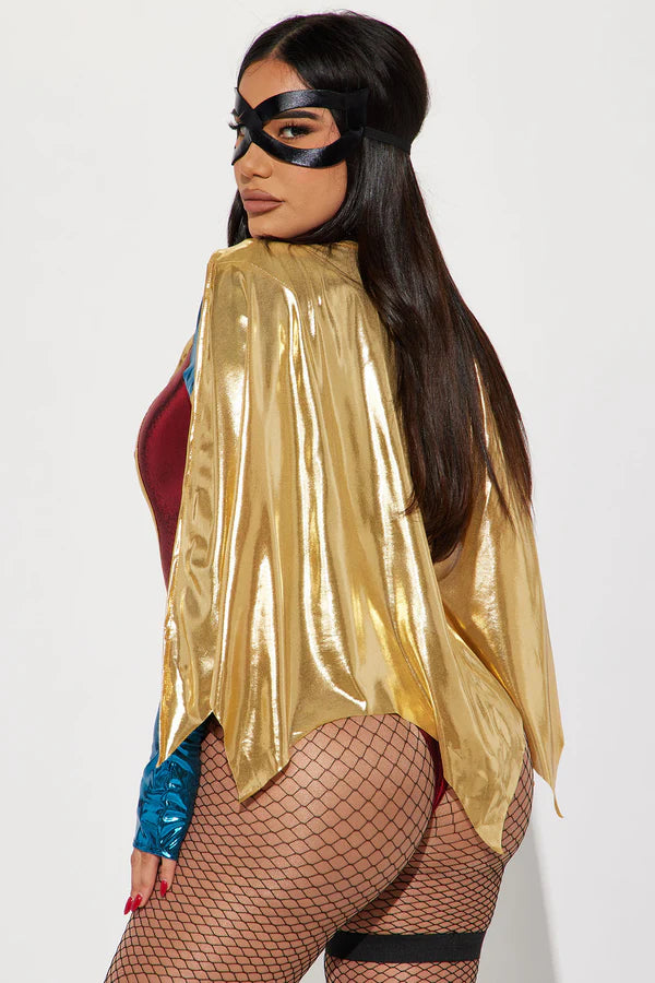 Super Babe Super Fast 4 Piece Costume Set - Red/combo