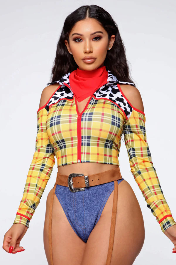 New Sheriff In Town 4 Piece Costume Set - Yellow/combo