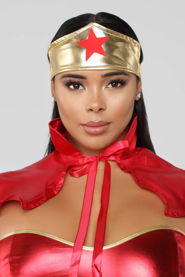 Super Babe 5 Piece Costume Set - Red