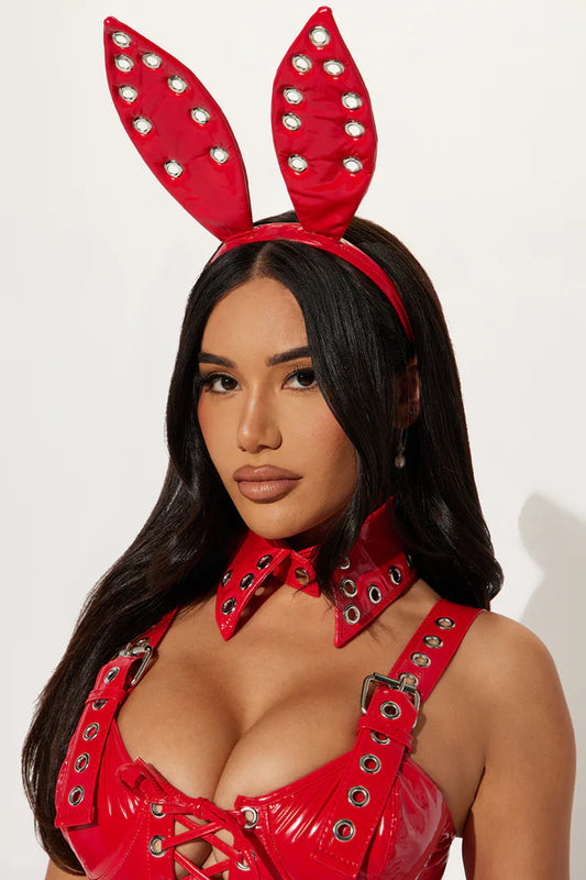 Bunny Bondage Baby 5 Piece Costume Set - Red