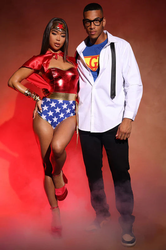 Super Babe 5 Piece Costume Set - Red