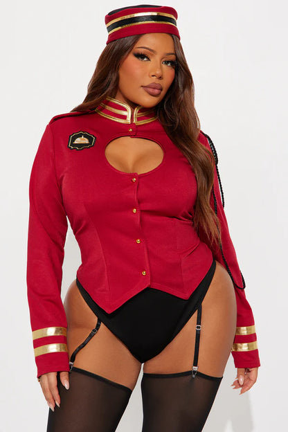 Hotel Of Terror 5 Piece Costume Set - Burgundy