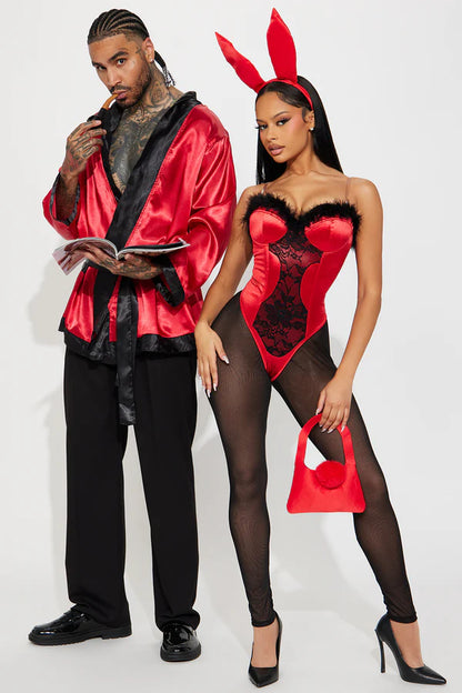 Cutest Sexy Bunny 5 Piece Costume Set - Black/Red