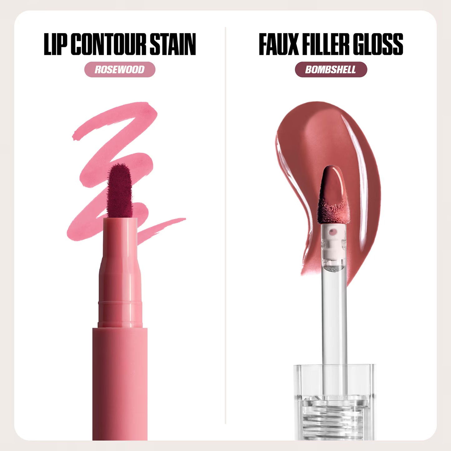 HUDA BEAUTY Makeout Sesh Lip Duo Rosy Nudes - Set Pour Les Lèvres